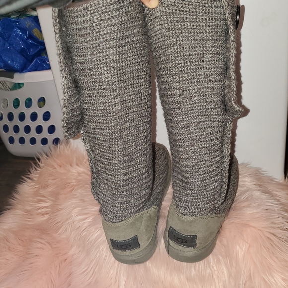 Grey UGG Classic Cardi II Boots - Picture 3 of 8